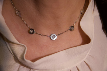 Antique style diamond necklace