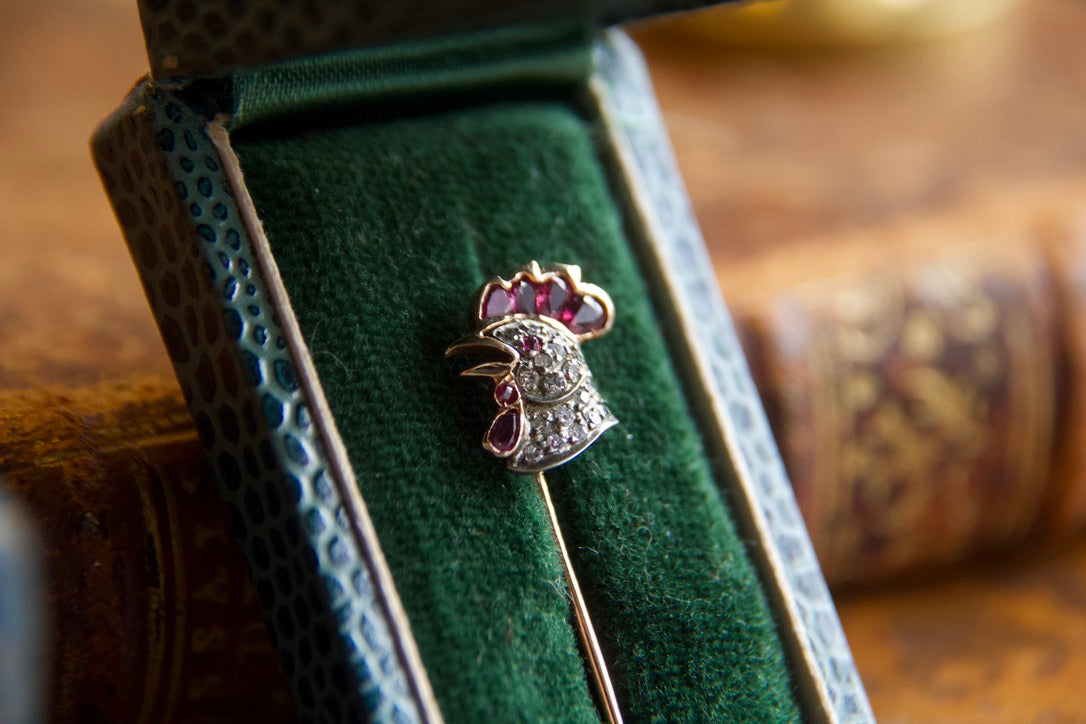 Cockerel brooch early 20th century
