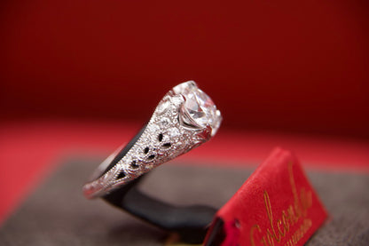 Anello solitario Stile Art Decò