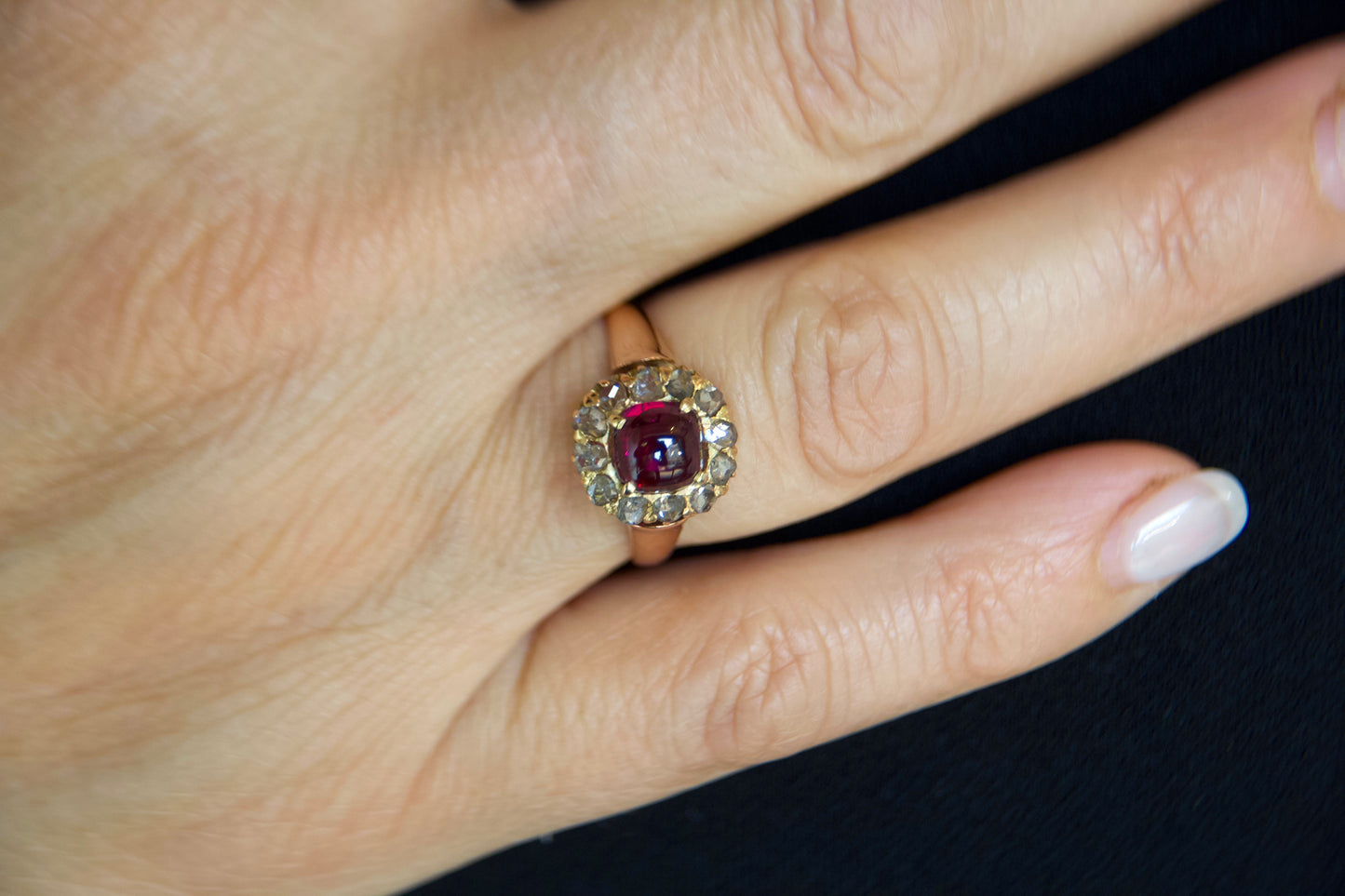 Anello Vittoriano con tormalina