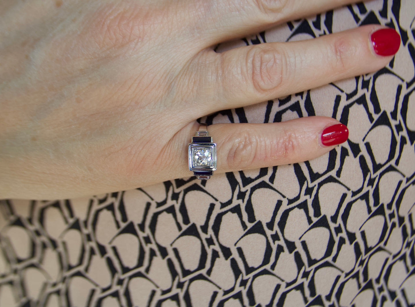 Anello solitario 0,77ct Art Decò 1930' francese