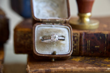 Engraved 1920s platinum solitaire