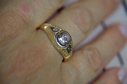 Anello solitario UNISEX "Art Nouveau"