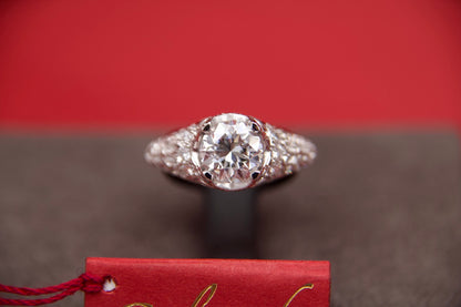 Anello solitario Stile Art Decò