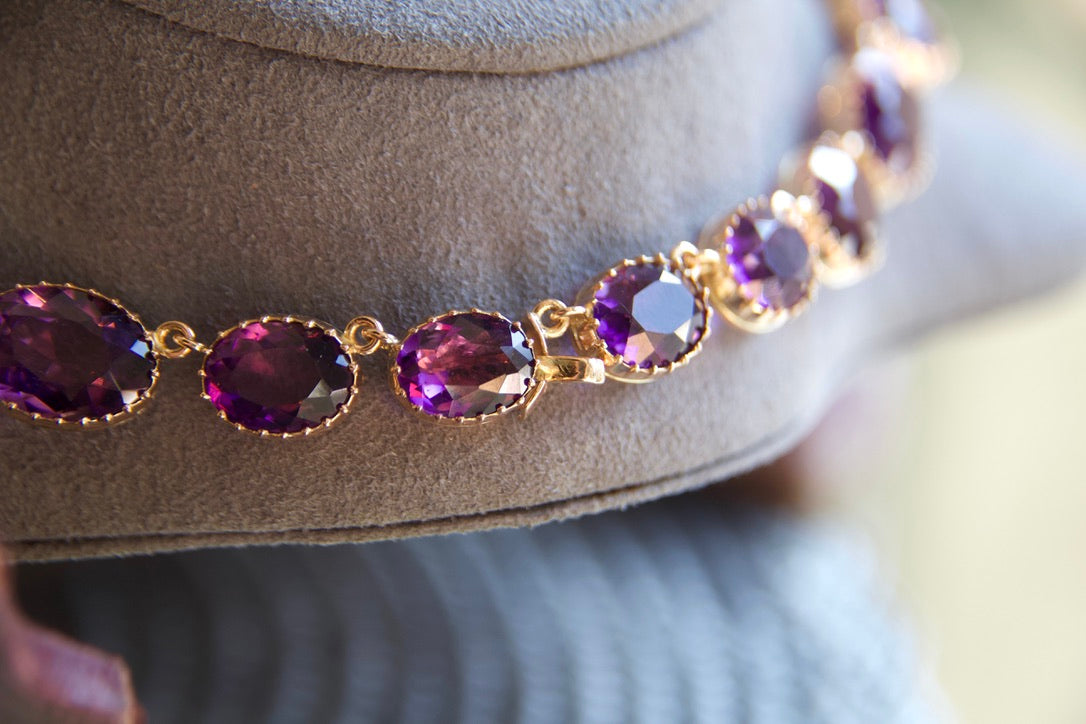 Collana Riviere di ametiste in oro rosa