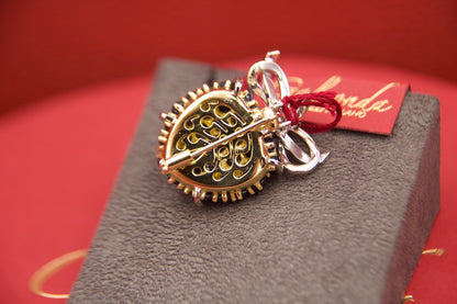 Spilla pendente lampone anni '80