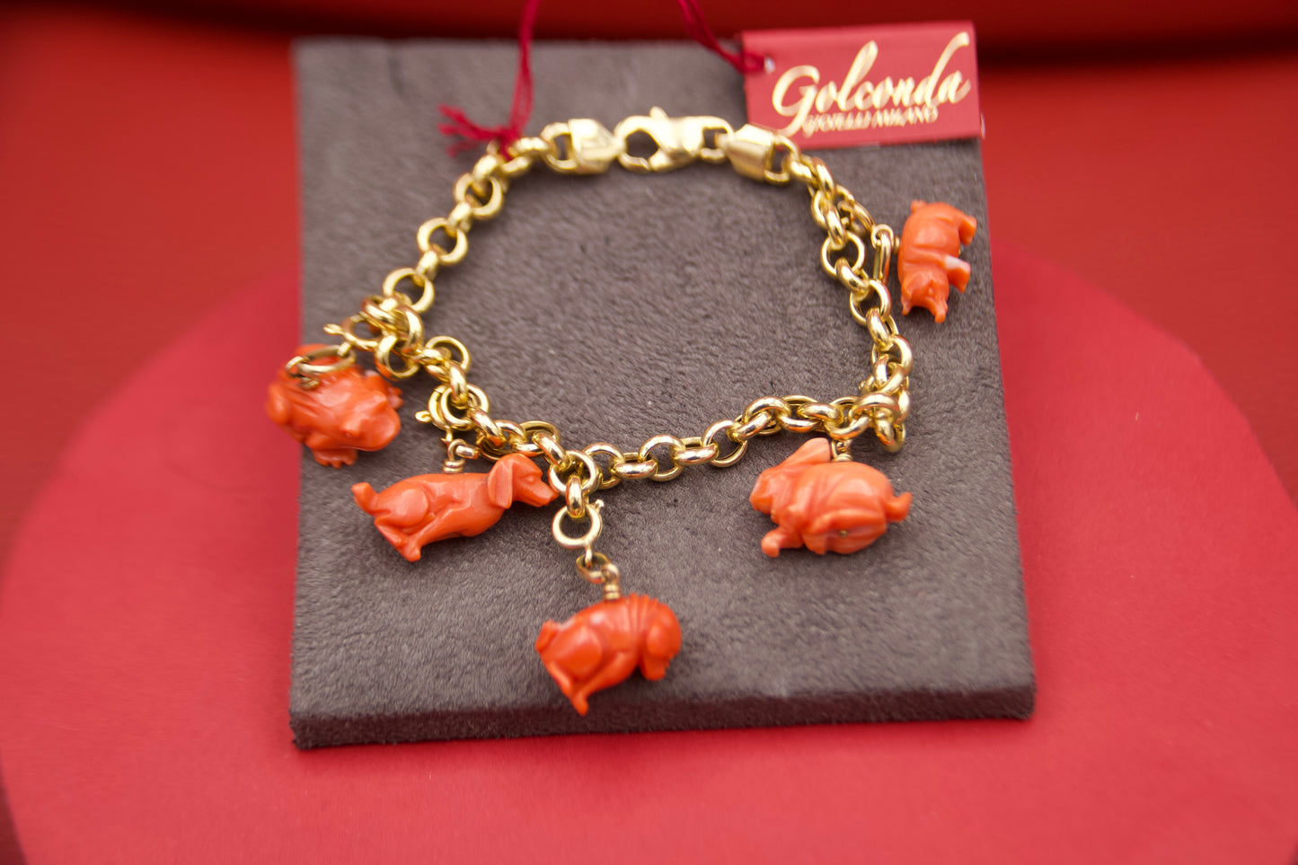 Bracciale vintage con charms animalier