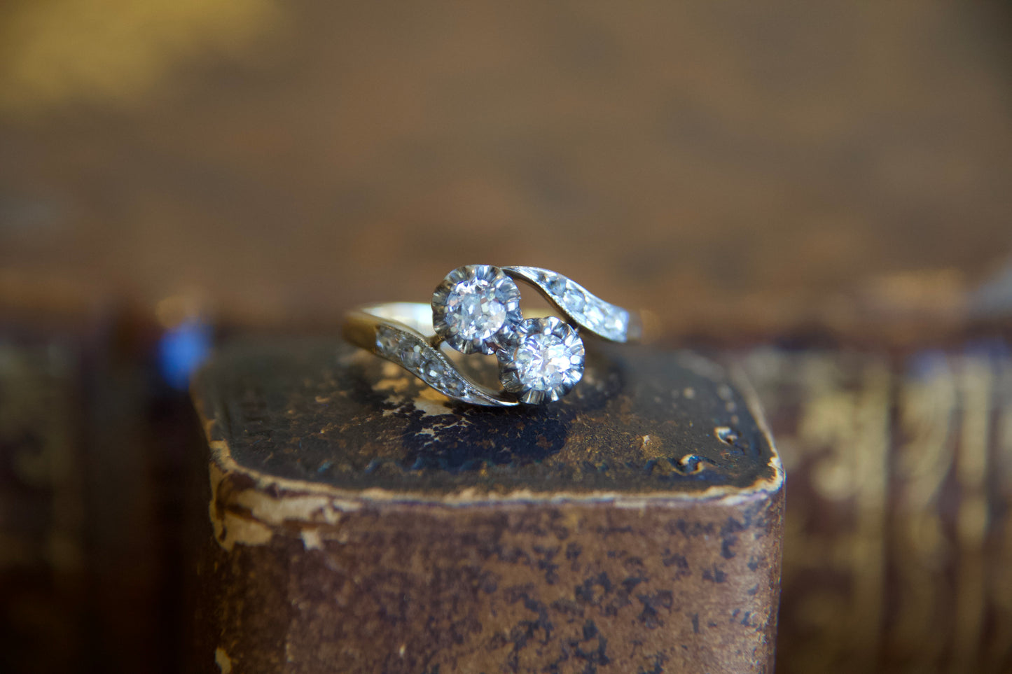 Anello Toi & Moi  Art Nouveau Francese