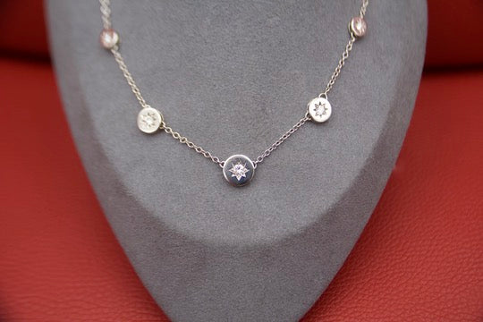 Antique style diamond necklace