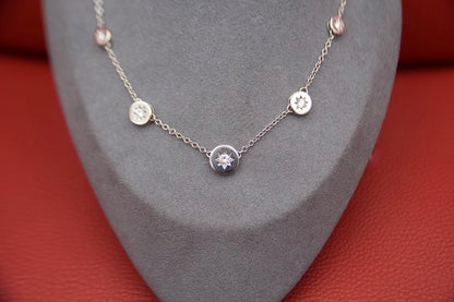 Antique style diamond necklace