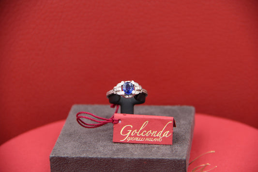 Anello epoca con zaffiro
