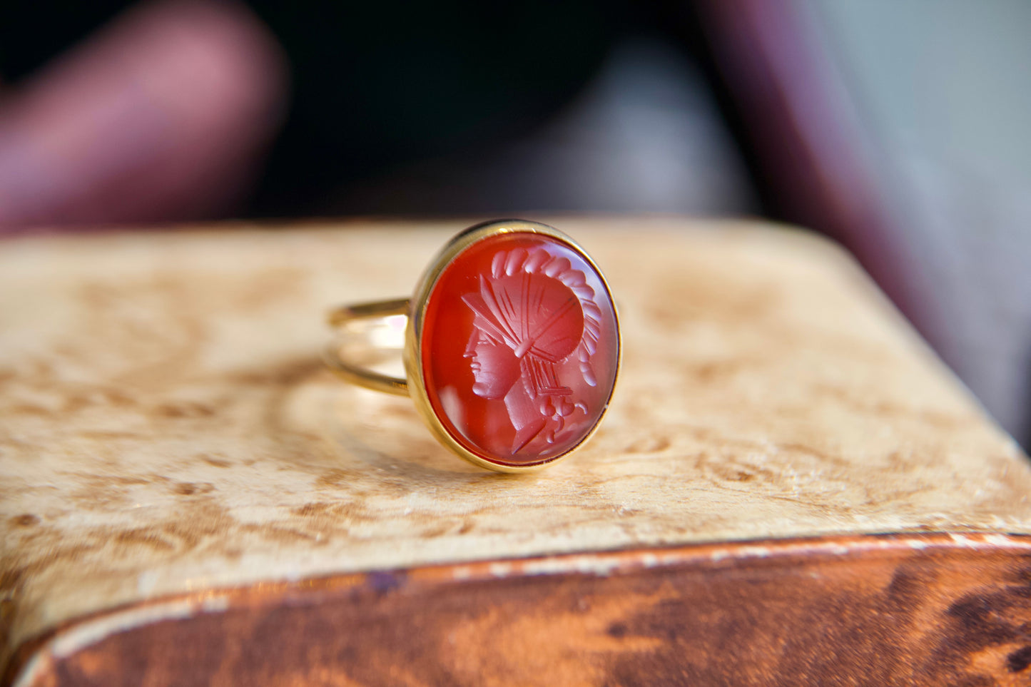 Vintage Ring with "Carnelian Engraved"