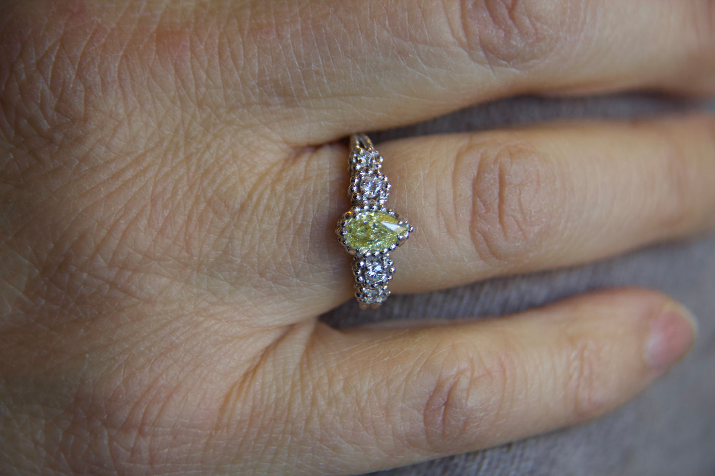 Fancy diamond ring