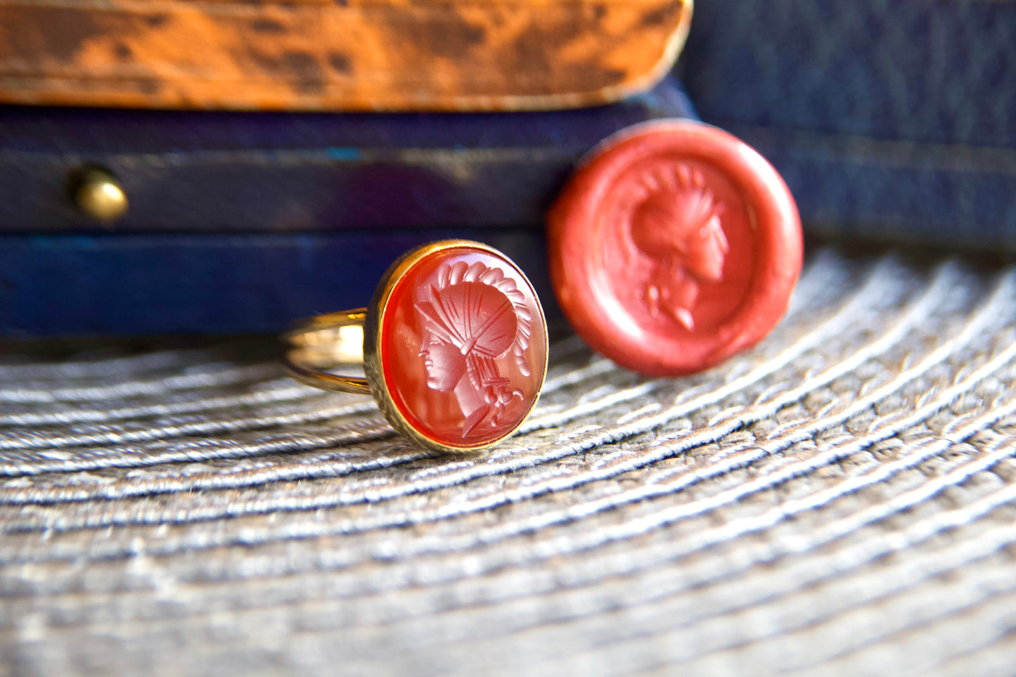 Vintage Ring with "Carnelian Engraved"