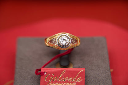 Anello solitario UNISEX "Art Nouveau"