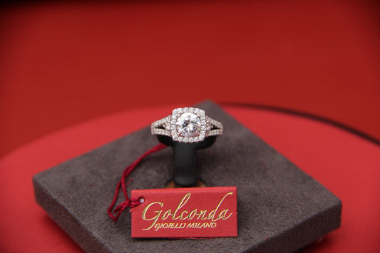 Anell solitario con diamante