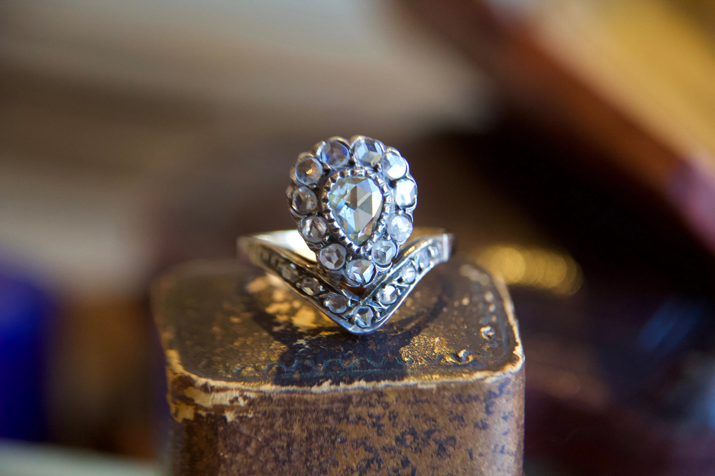 Vintage "Victorian" Ring with Rose Cut Diamonds