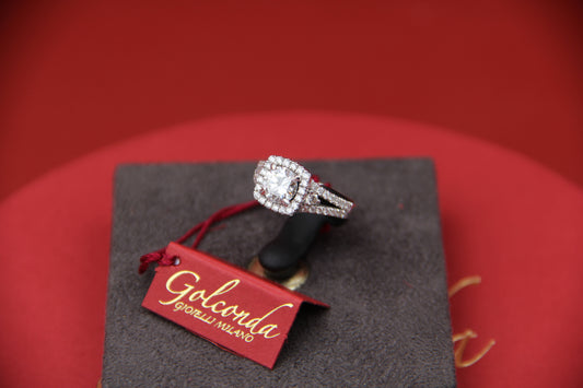 Anell solitario con diamante