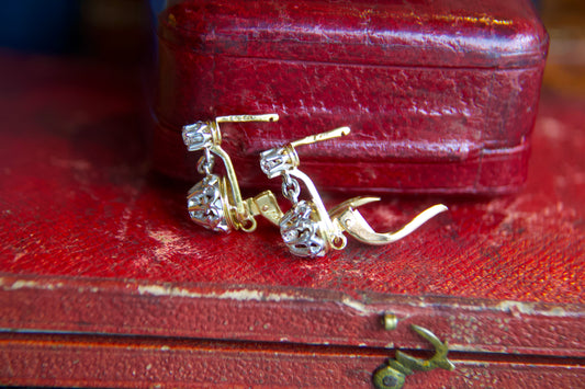 French Art Deco "Dormeuses" earrings