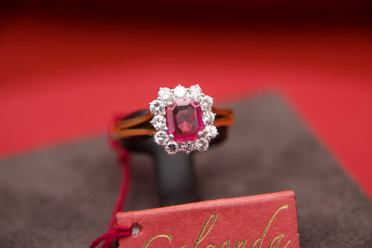 Pink sapphire ring