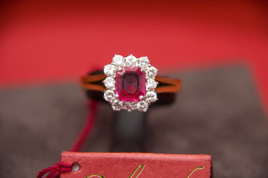 Pink sapphire ring