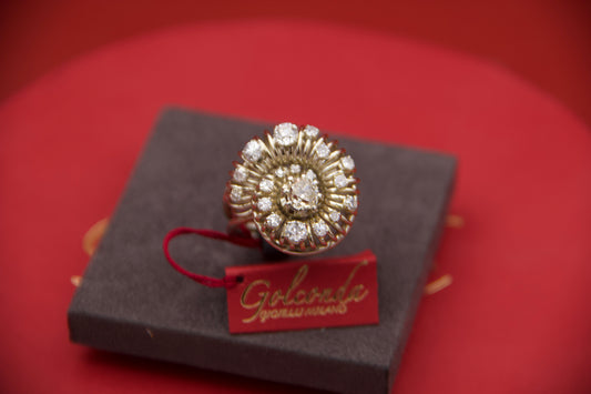 Ammonite-shaped diamond ring 