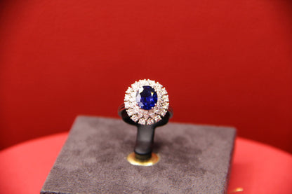 Anello cocktail zaffiro