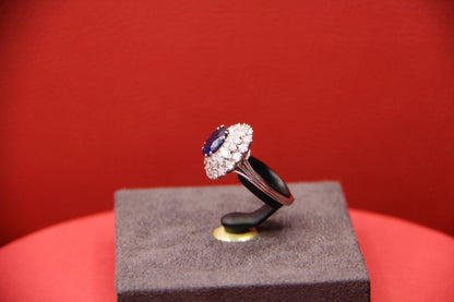 Anello cocktail zaffiro
