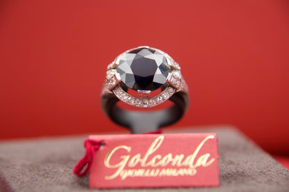 Art Deco ring with sapphire