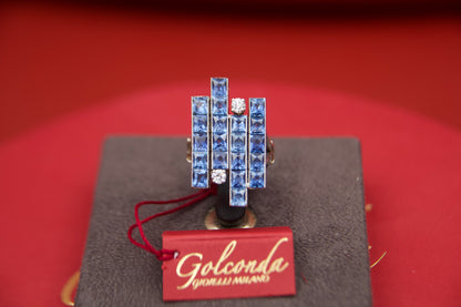 Art Deco ring with sapphires