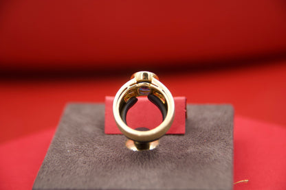 Anello fascia con zaffiro