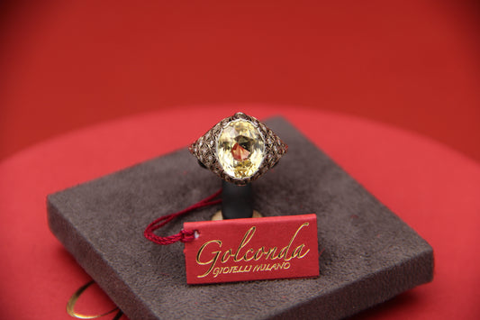 Vintage yellow sapphire ring