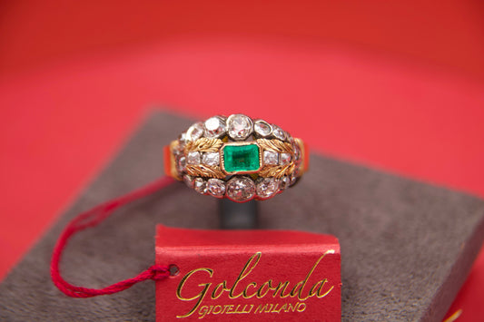Anello con smeraldo d'epoca