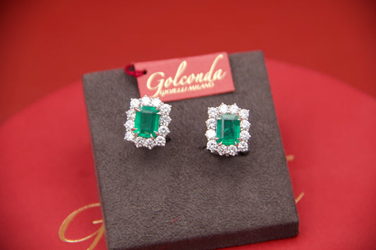 Emerald Daisy Earrings
