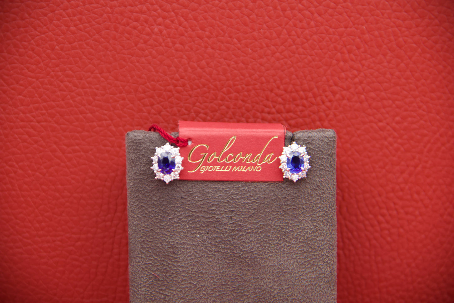 Daisy earrings with sapphires