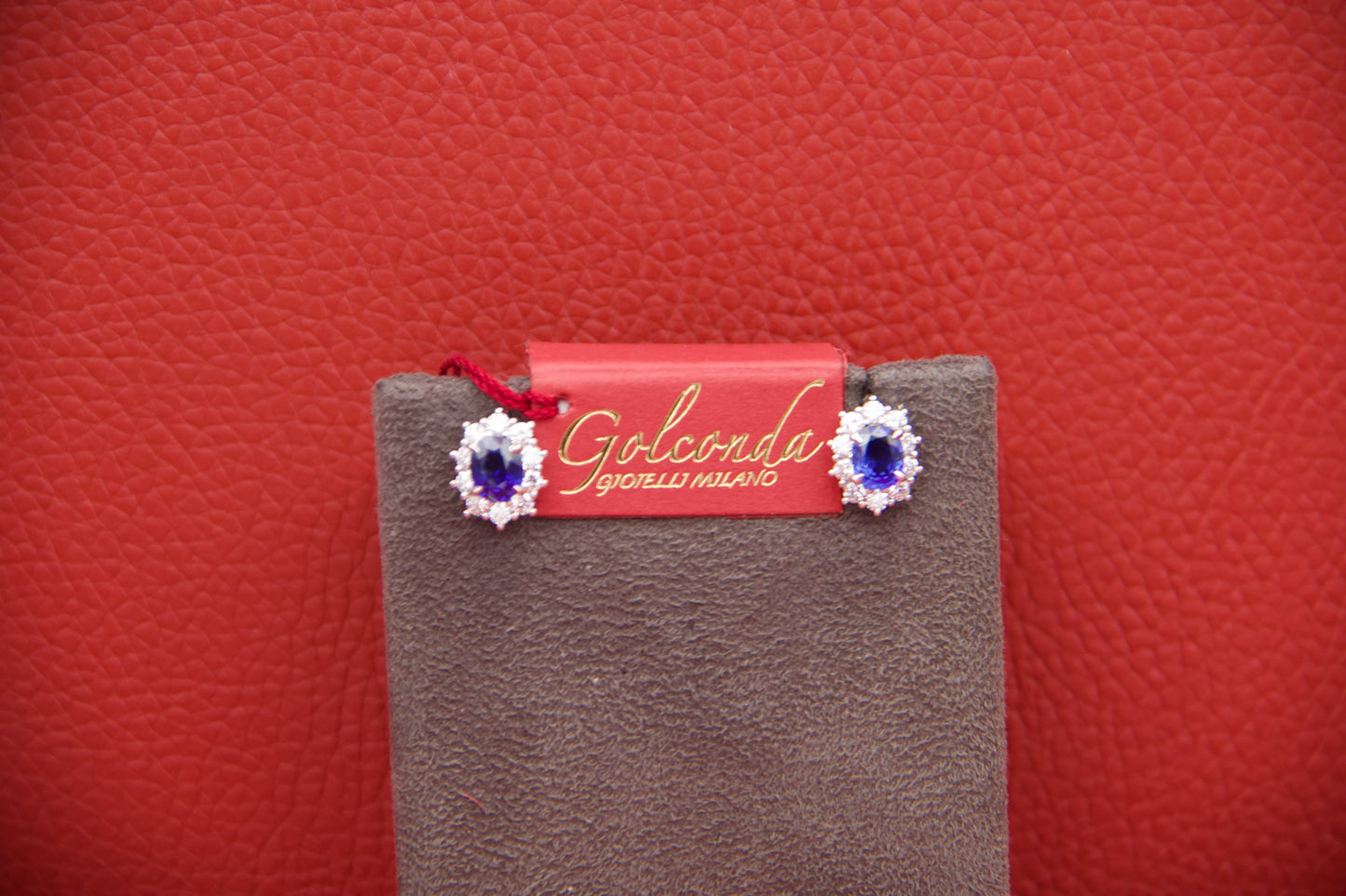 Daisy earrings with sapphires