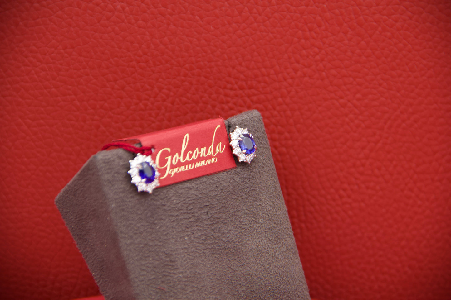 Daisy earrings with sapphires