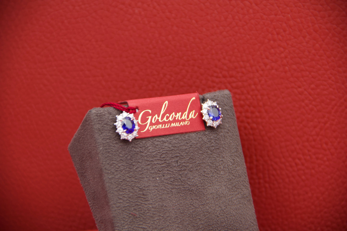 Daisy earrings with sapphires