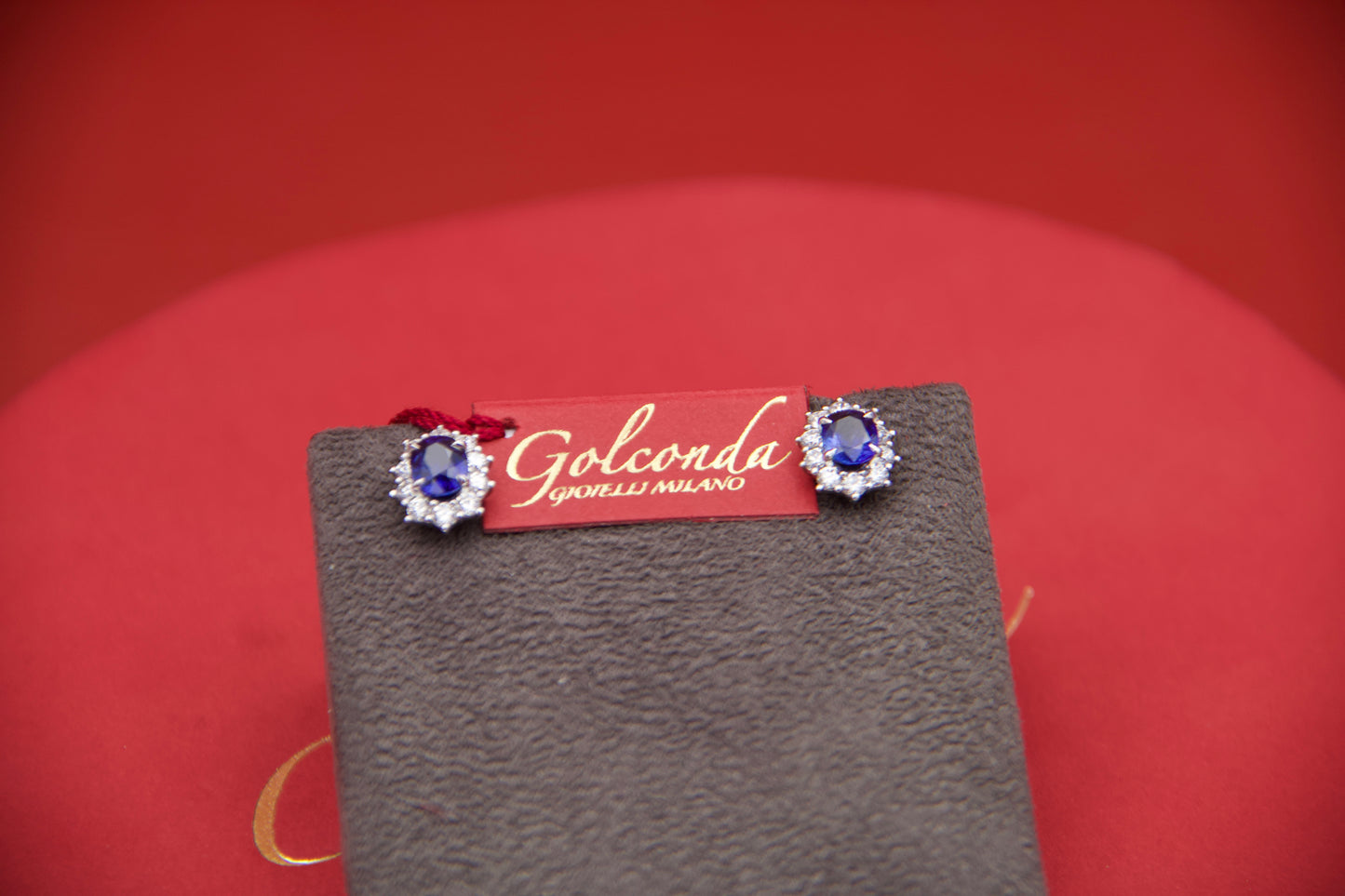 Daisy earrings with sapphires