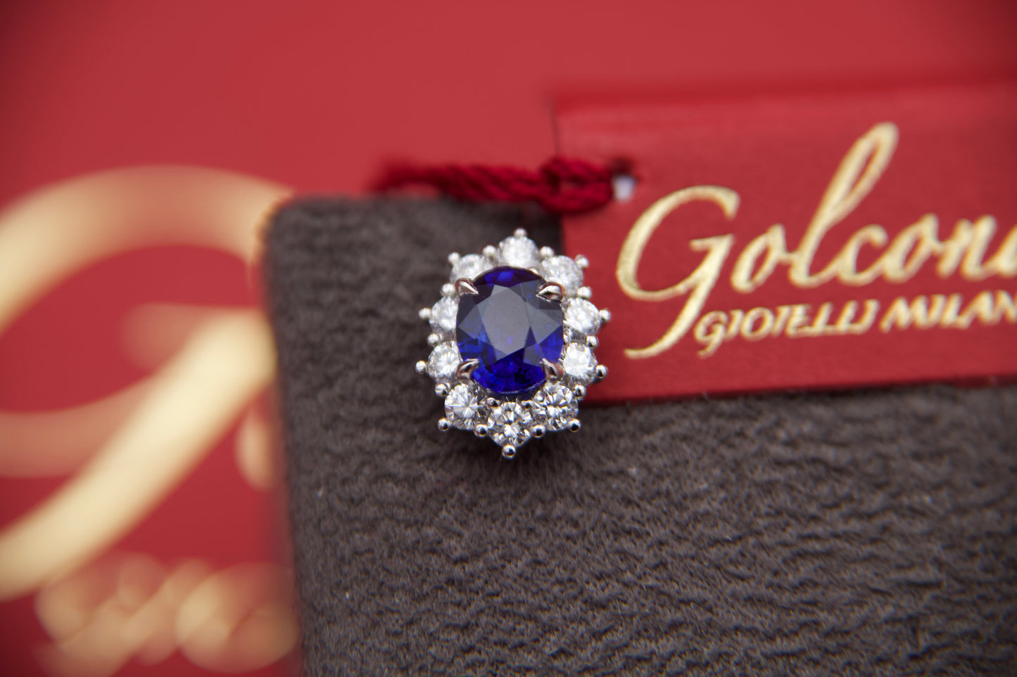 Daisy earrings with sapphires