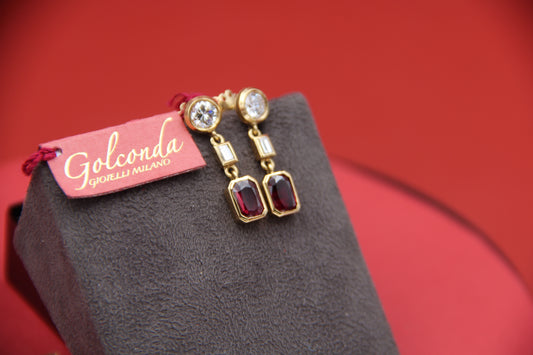 Vintage ruby earrings