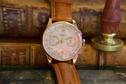 Orologio "Cronographe Suisse" anni 50 in oro 18kt