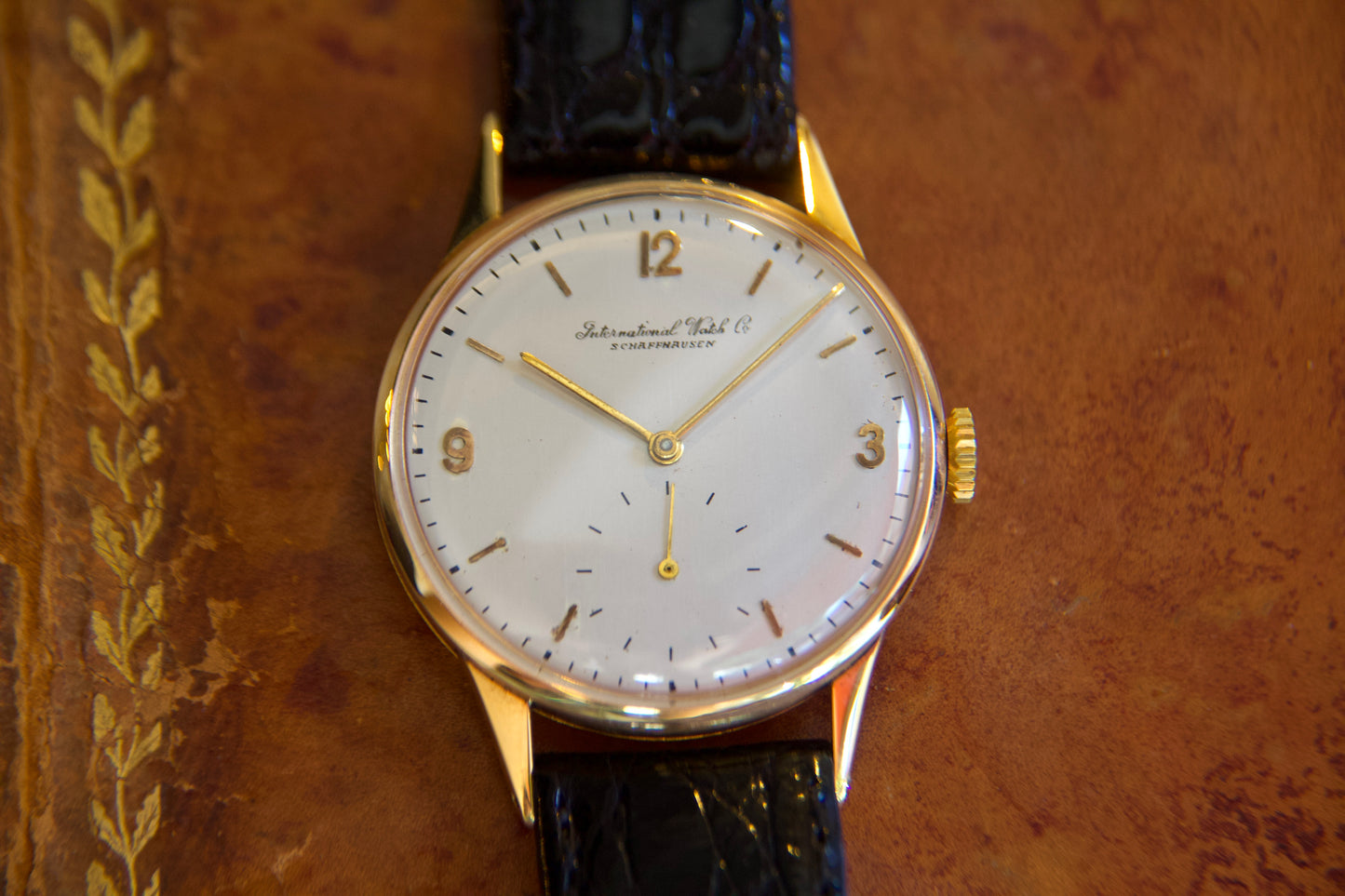 1950s IWC 18KT gold watch