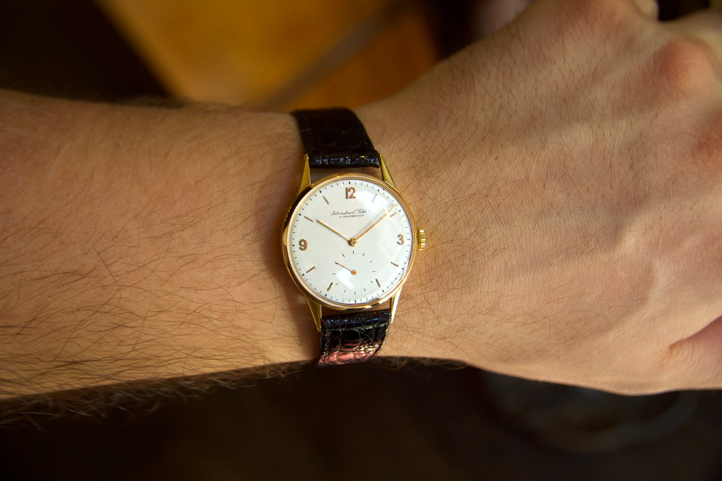 1950s IWC 18KT gold watch