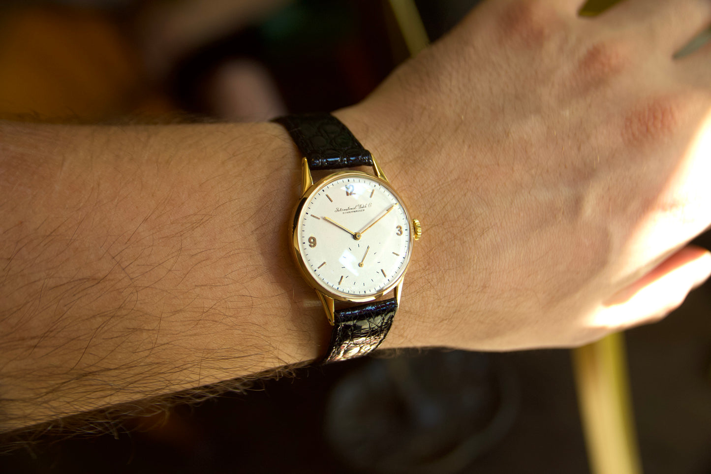1950s IWC 18KT gold watch
