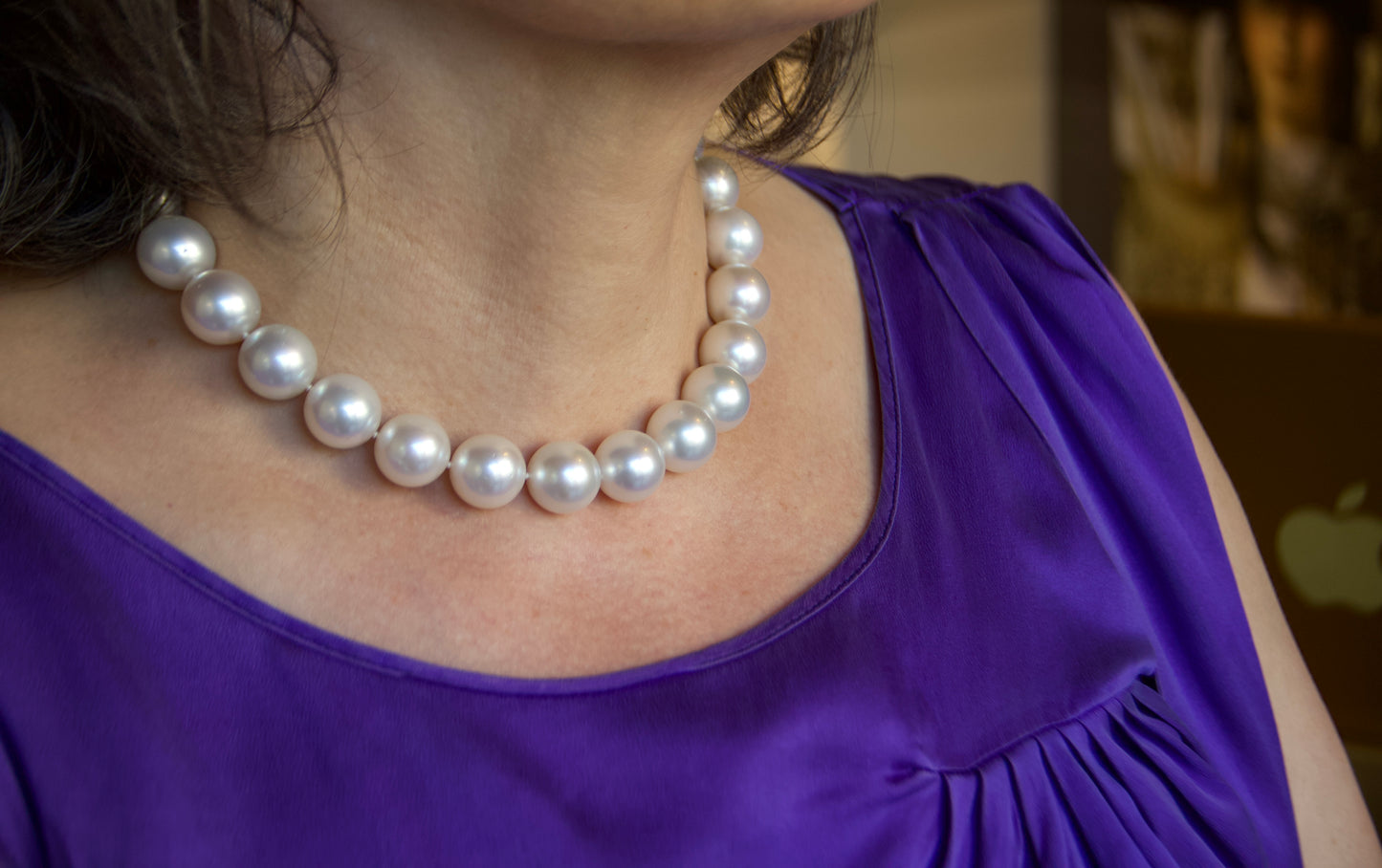 Importante collana di perle South Sea di 16mm