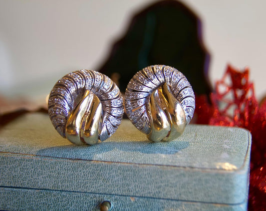 Vintage "1950's" Clip-On Stud Earrings