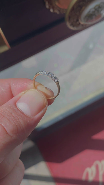 Small 1950s eternity ring with diamonds