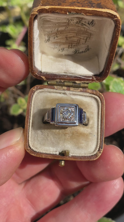 Anello solitario 0,77ct Art Decò 1930' francese