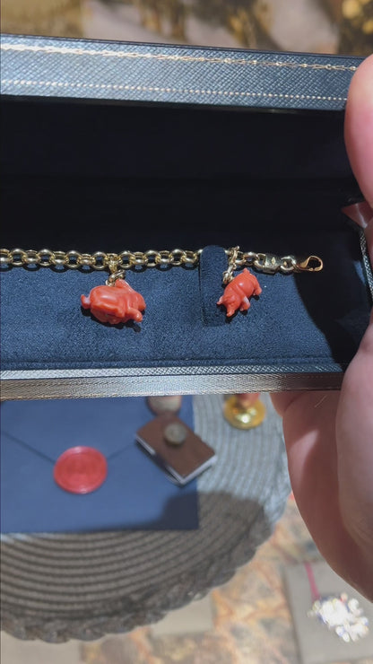 Bracciale vintage con charms animalier